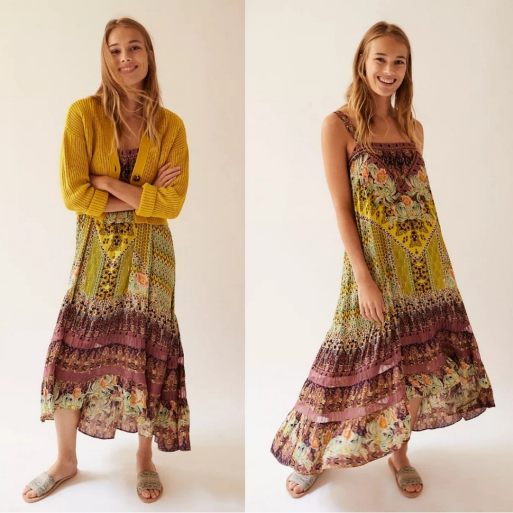 Anthropologie Lovett Tiered  Maxi Dress - Picture 4 of 11